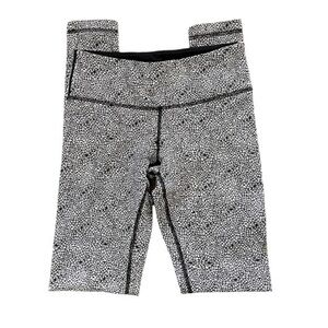 Lululemon Wunder Under Black/White Print Leggings- Size 4